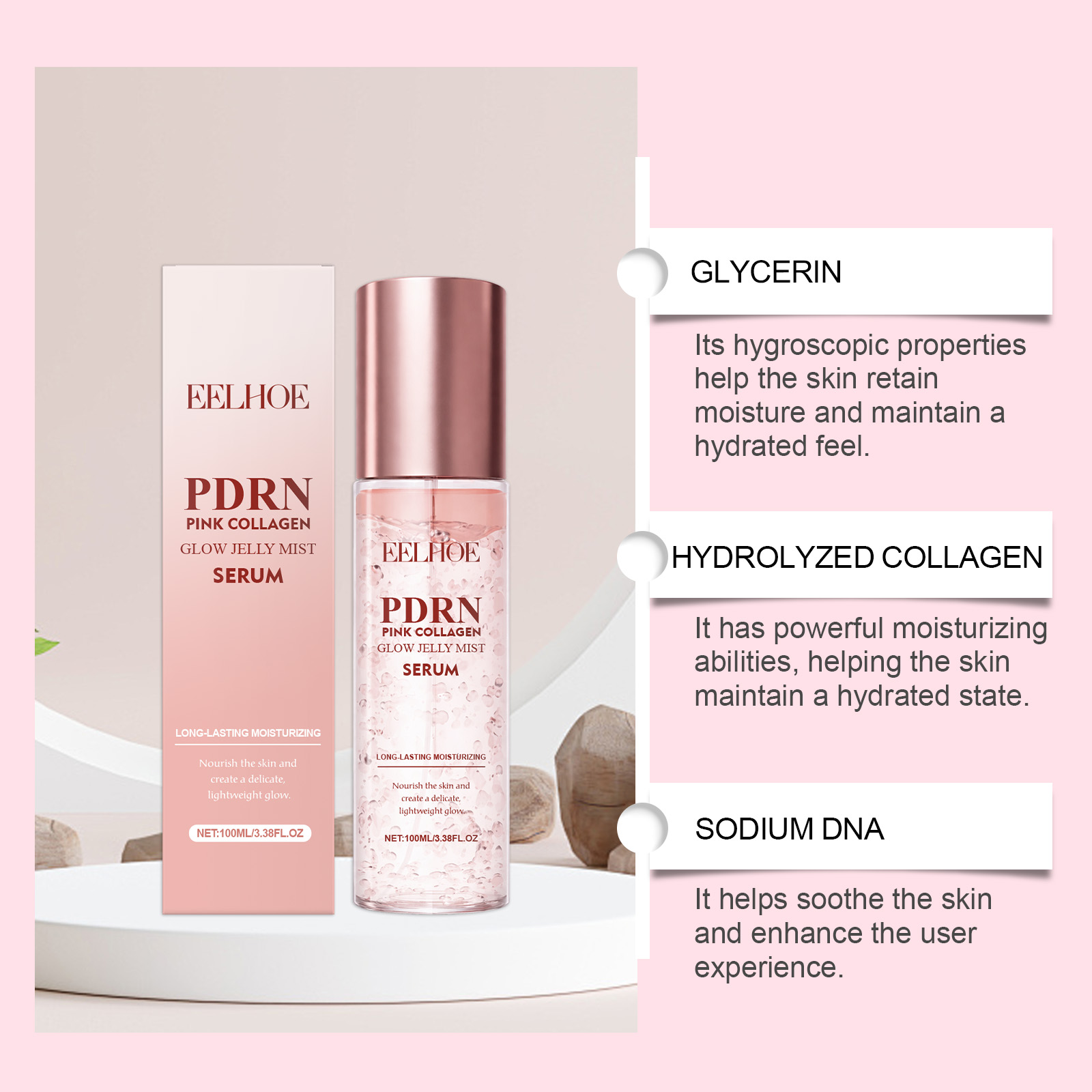 Collagen Essence Spray Smoothi - Rose Water Spray ulasan dan harga
