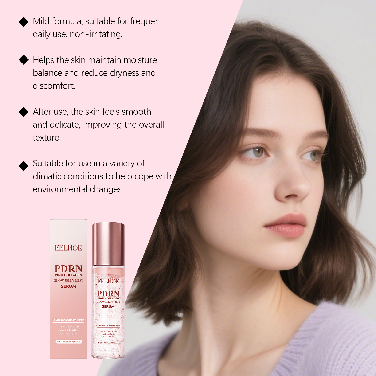 Collagen Essence Spray Smoothi - Rose Water Spray ulasan dan harga