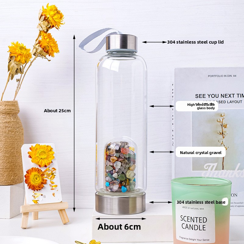 Natural Crystal Glass Water Bo - Rose Water Spray ulasan dan harga